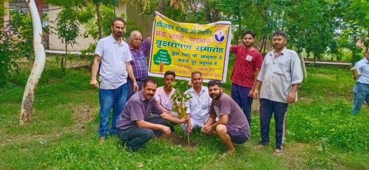 शिव भूमि गुरदासपुर में राष्ट्रीय स्वयंसेवक संघ, केसन सेवकों , सेवा भारती के कार्यकर्ताओं ने मिलकर के पौधारोपण किया।