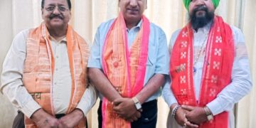 Well known journalist Daljit Ajnoha honored by Akhil Bharatiya Agarwal Sammelan Punjab.