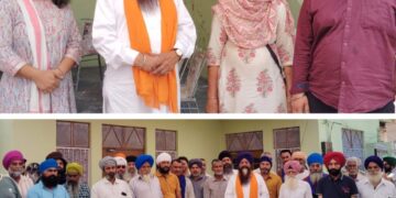 Sohan Singh Thandal Candidate of SAD Reached in village Ajnoha during his election campaign