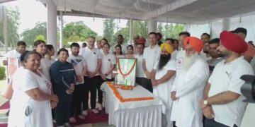 A program was organized at Police Line Hoshiarpur on the occasion of National Yoga Day