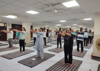 District Legal Services Authority Shaheed Bhagat Singh Nagar celebrated International Yoga Day at New Judicial Court Complex.