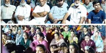 A religious congregation was organised at Baba Siddh Chano ji’s place for the protection of life ,peace and prosperity in the village.