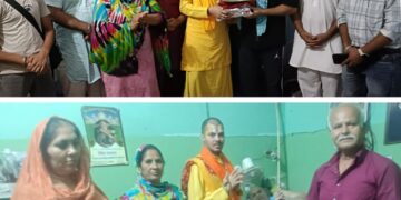 श्रीमद भागवत कथा व्यास संत त्रिभुवन दास धार्मिक स्थलों पर हुए नतमस्तक