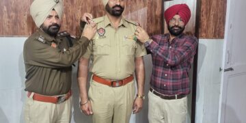 डीएसपी हेडक्वार्टर तजिंदर पाल सिंह गोराया के गनमैन हेड कांस्टेबल हरप्रीत की हुई प्रमोशन